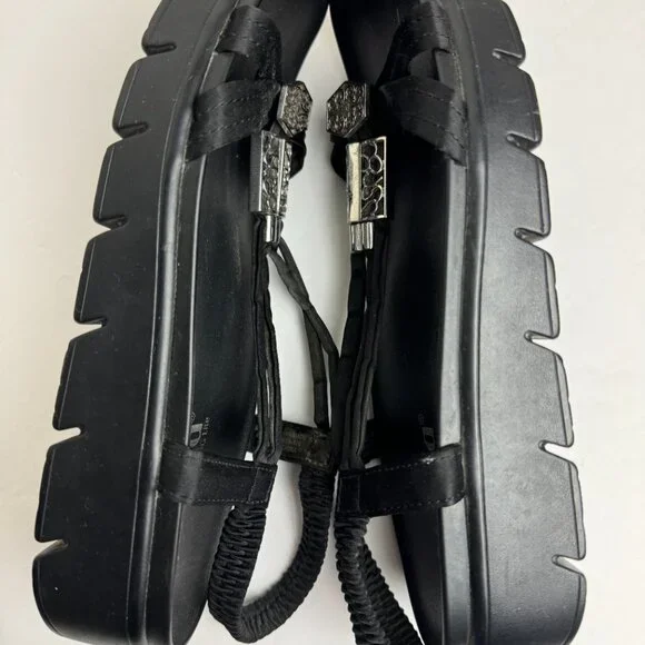 Alegria Black Sandals Silver Metal Detail Size EU 40 - Picture 11 of 15